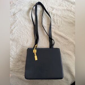 Valentino Orlandi Navy Leather Handbag